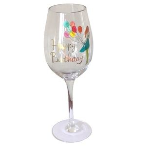NWOT Happy Birthday Wine Glass